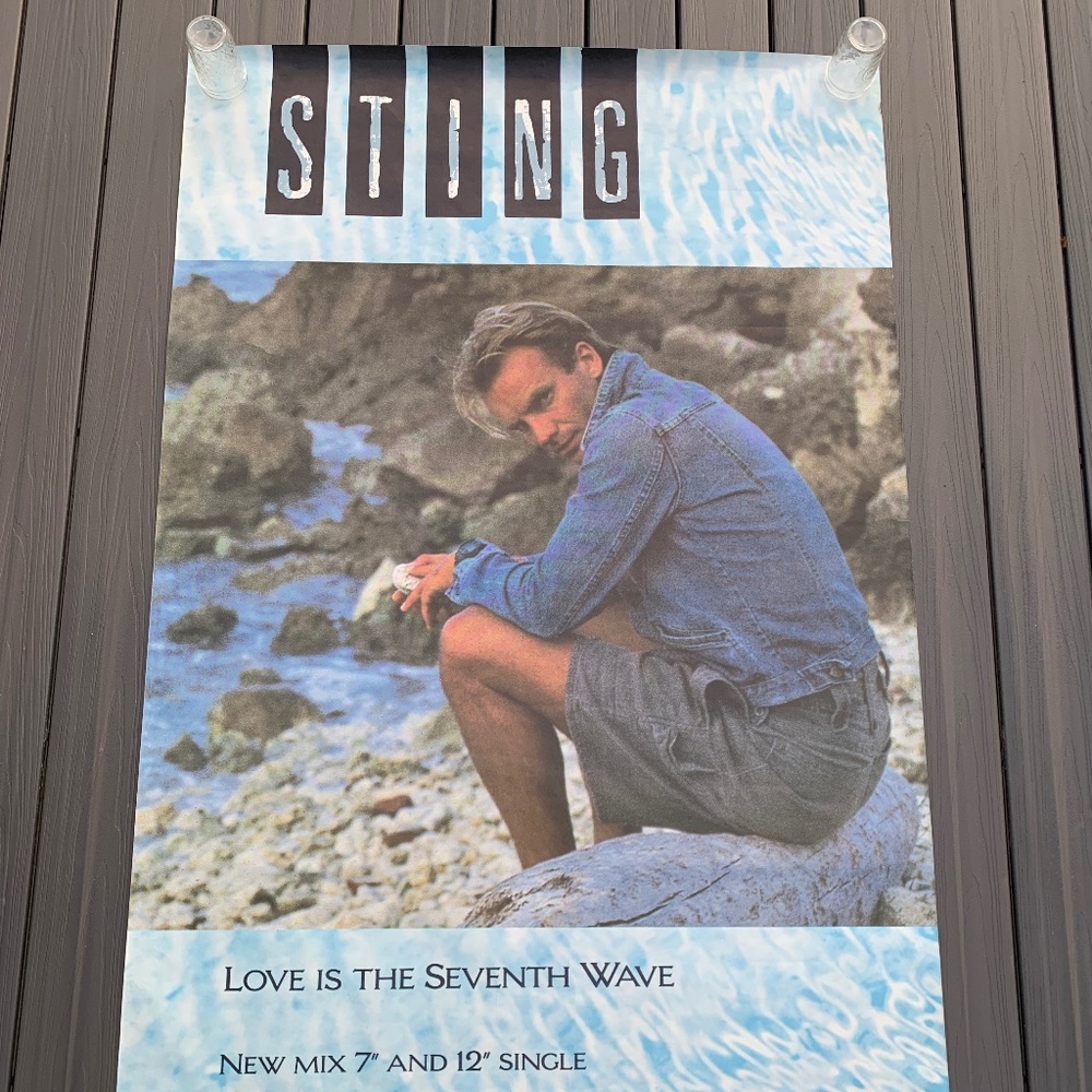 Vintage 1985 Sting Love is the Seventh Wave Giant Poster (40" x 60")